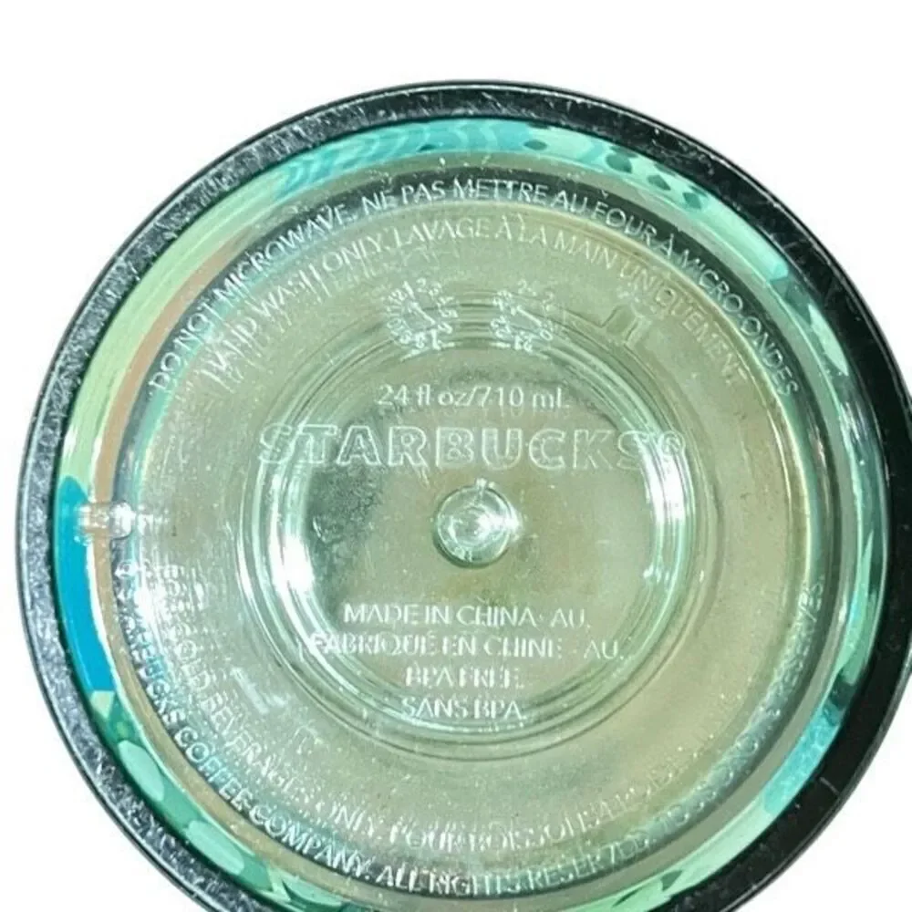 Starbucks 2022 Rare Ocean Kaleidoscope Dome Lid 24oz Travel Cup Tumbler
